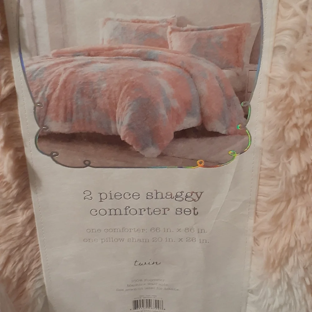 2 PC TWIN SHAGGY COMFORTER SET MILTI COLOR SOFT